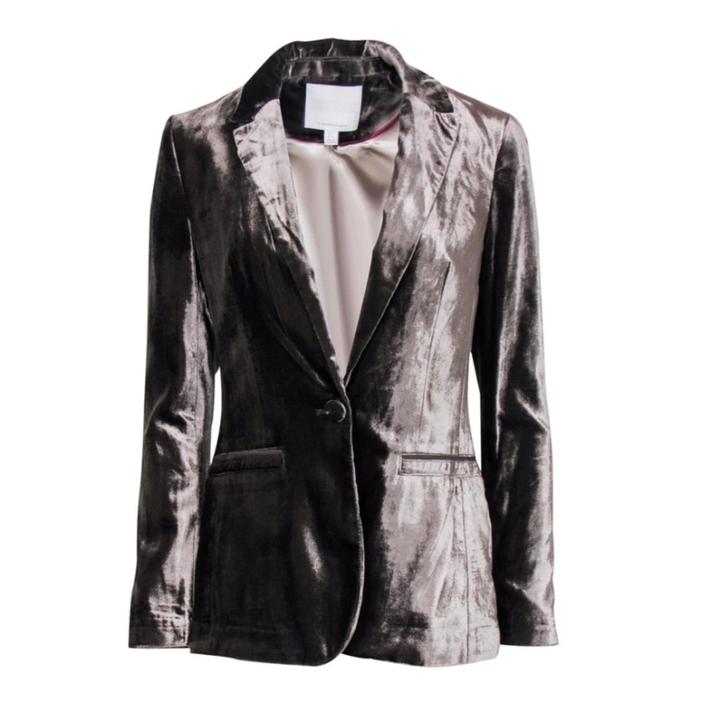 Anthropology, stunning gallery gray velvet blazer